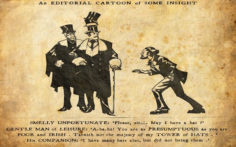 Two Men in Hats — Black, Satirical