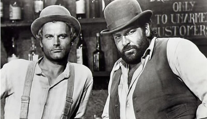 Two Men in Hats — Black, Serious, Photograph, Bar