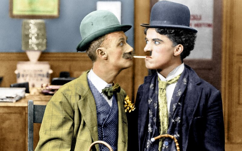 Two Men in Hats — Green, Humorous
