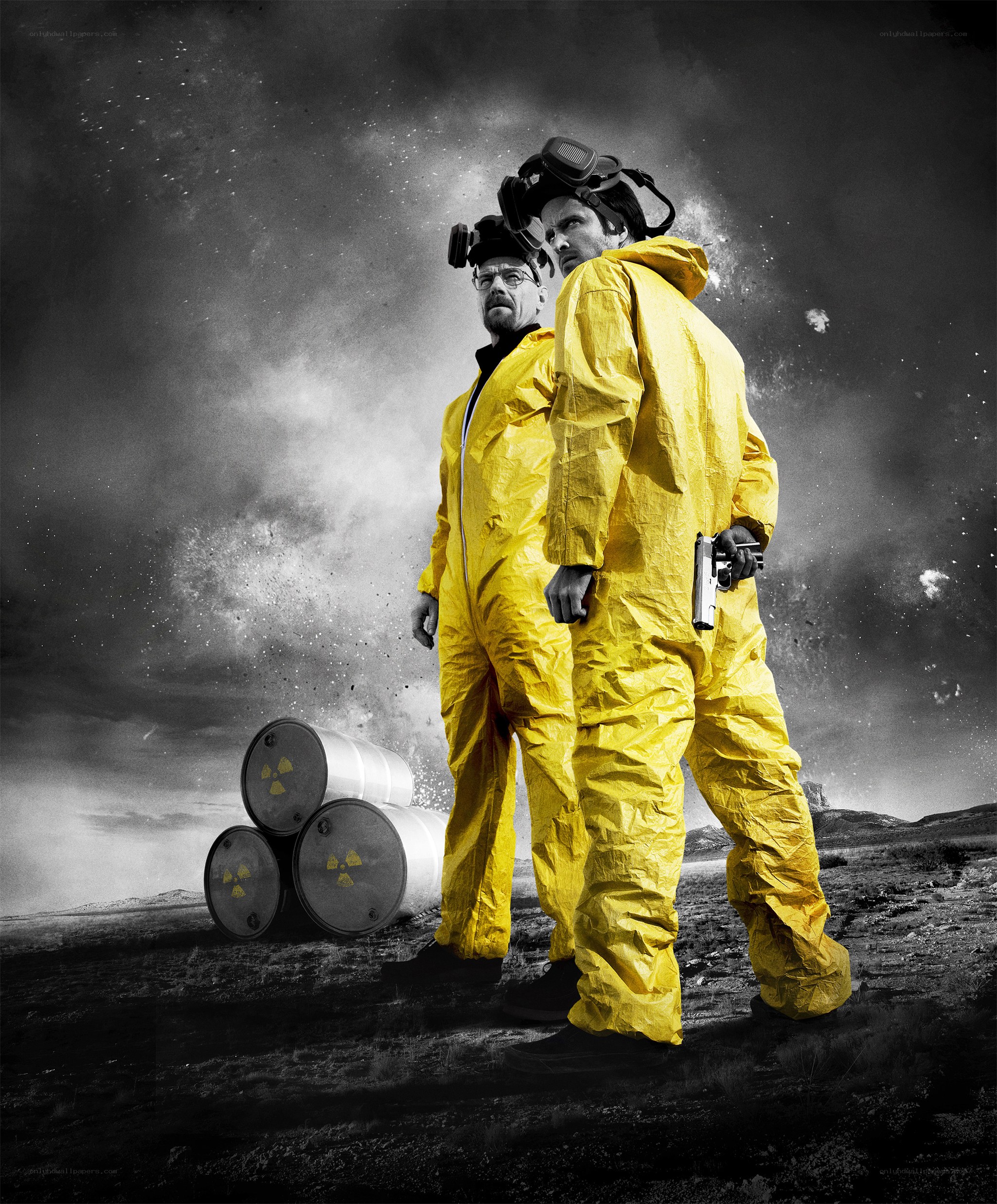 two men in hazmat suits