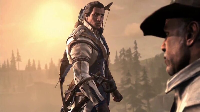 Two Men in Historical Clothing — Brown, Dramatic, Sunset