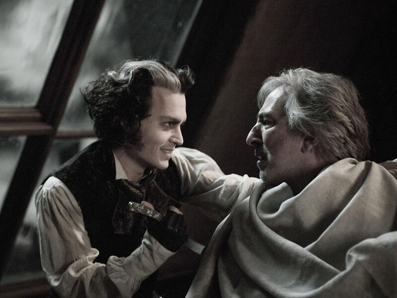 Two Men in Historical Clothing — Gray, Dramatic