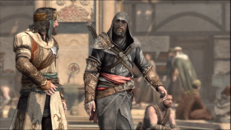 Two Men in Historical Clothing — Gray