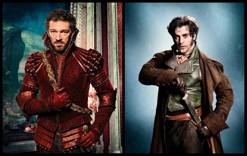 Two Men in Historical Costumes — Red