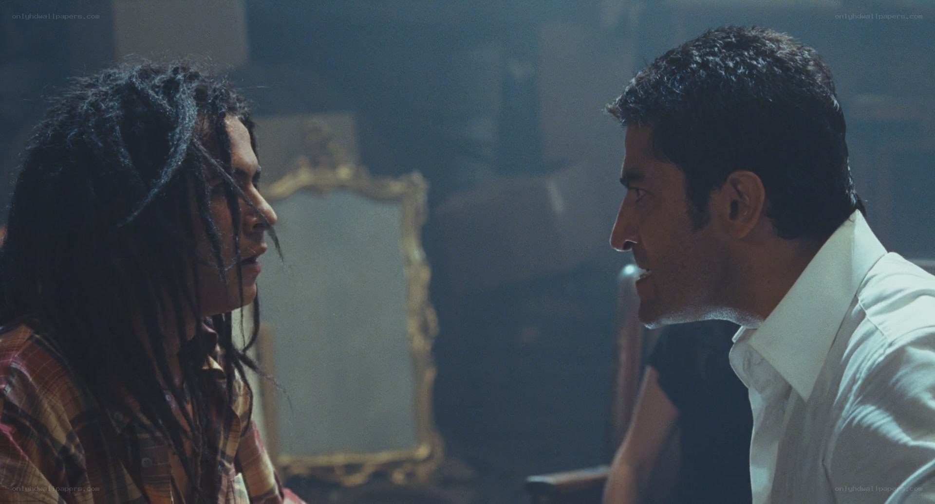 two men in intense conversation