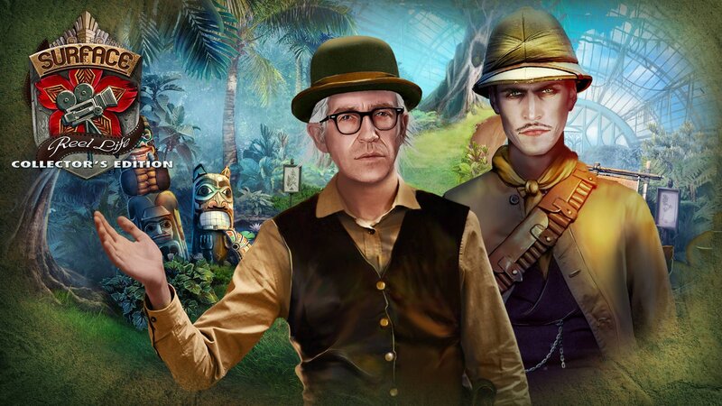 Two Men in Jungle Setting — Green