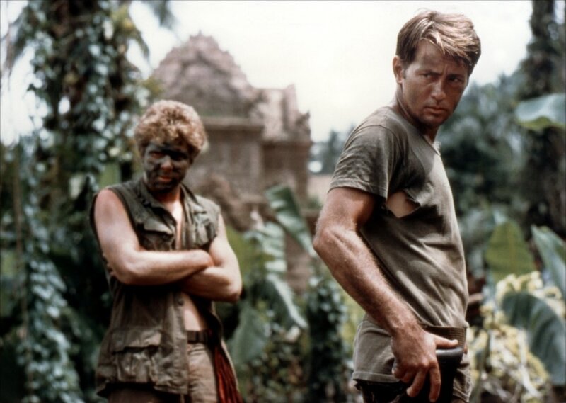 Two men in jungle setting