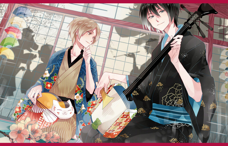 Two Men in Kimonos — Blue