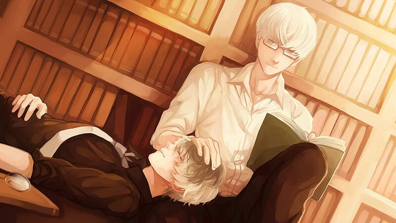 Two Men in Library