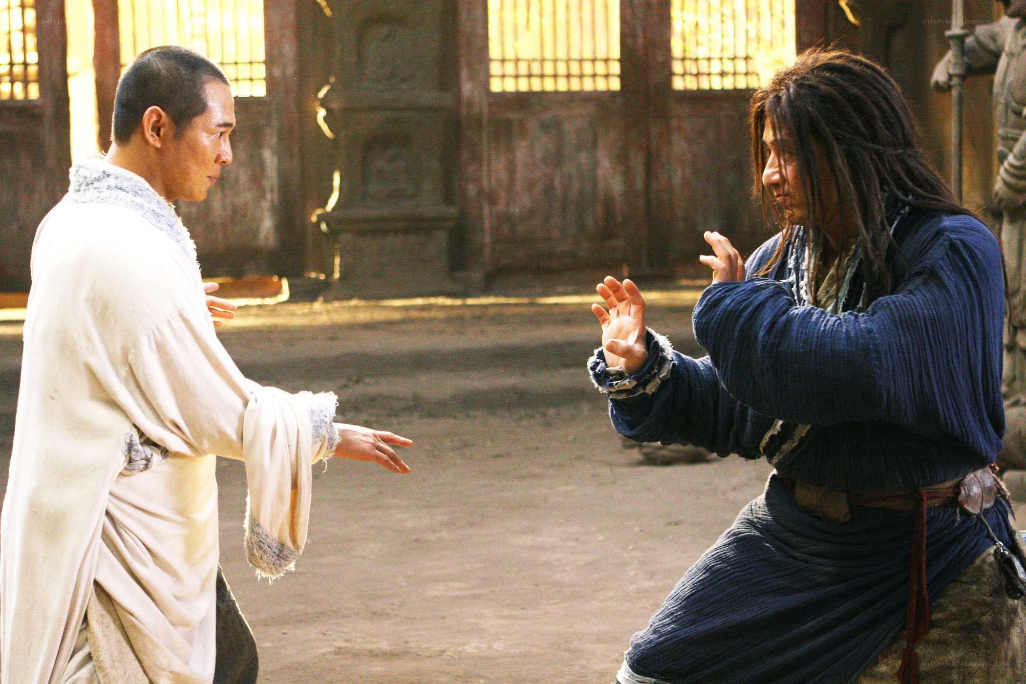 two men in martial arts stance