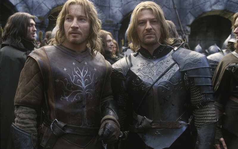 Two men in medieval armor