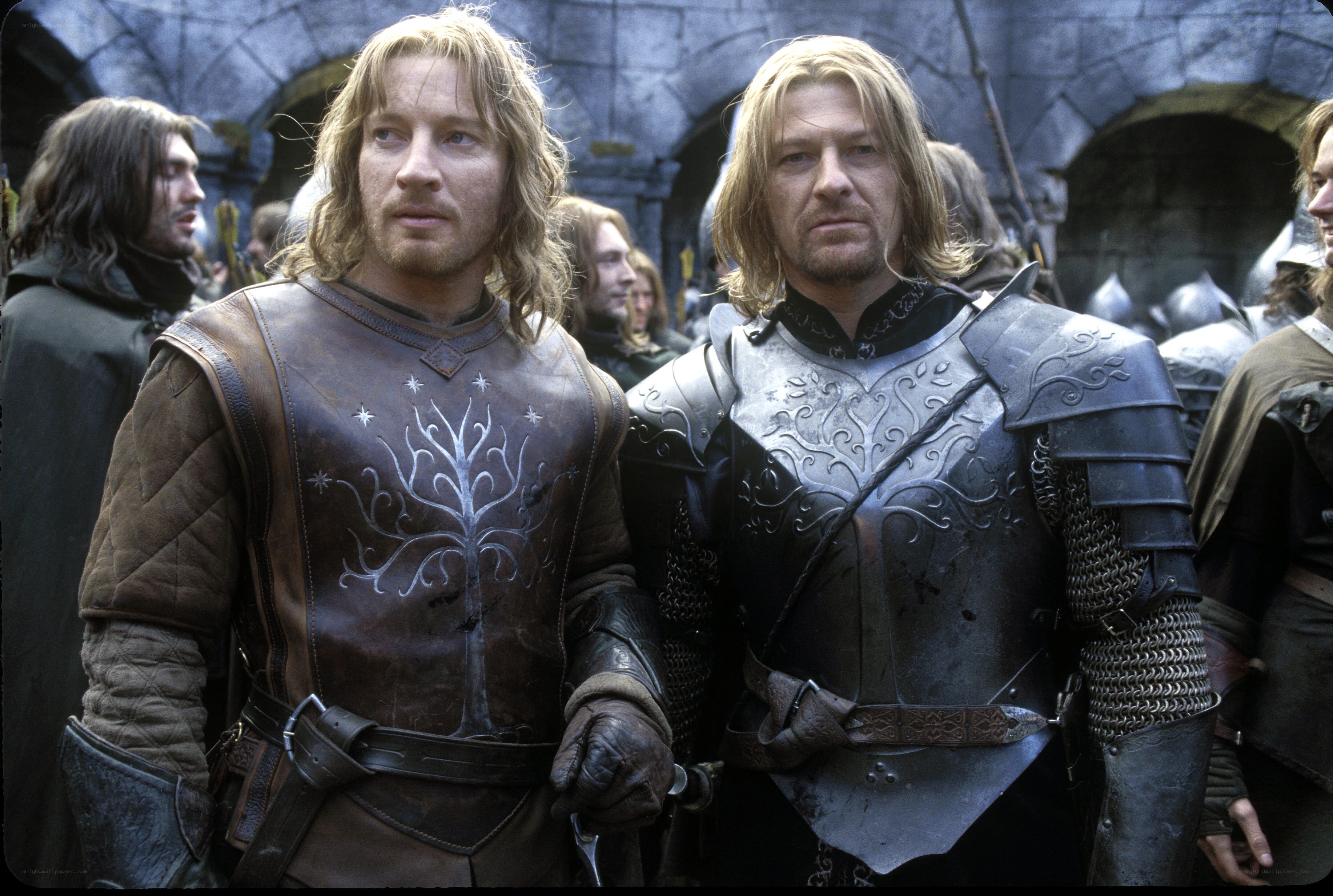 Two men in medieval armor