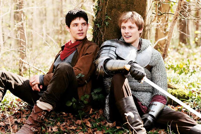 Two Men in Medieval Clothing — Green
