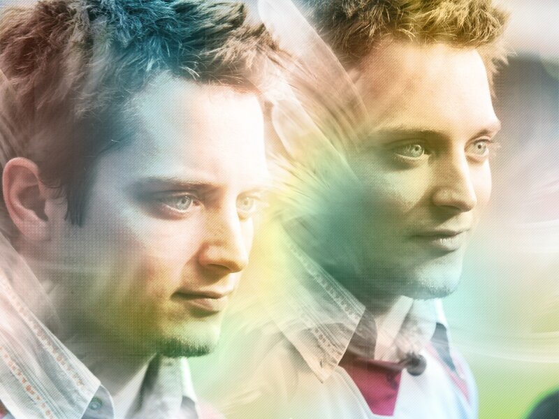 Two Men in Overlapping Images