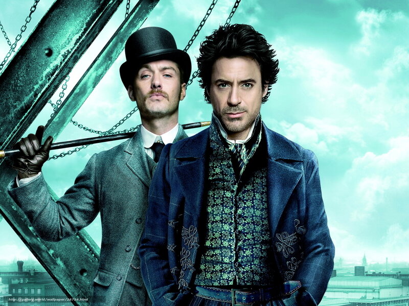 Two Men in Period Clothing — Blue, Dramatic, Photograph, Top Hat