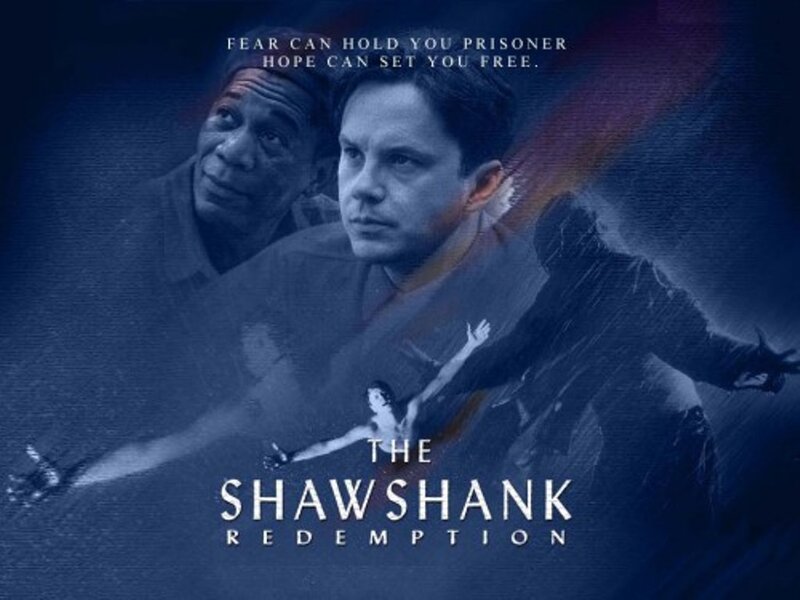 Two Men in Prison Uniforms — Blue