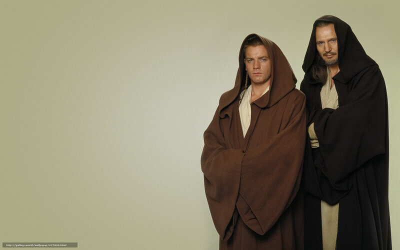 Two Men in Robes — Brown, Serious