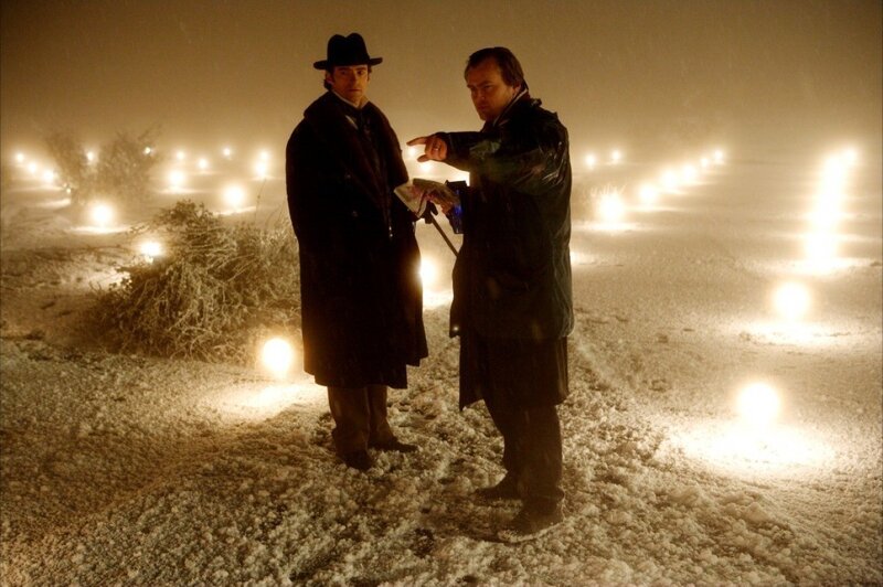 Two Men in Snow — White