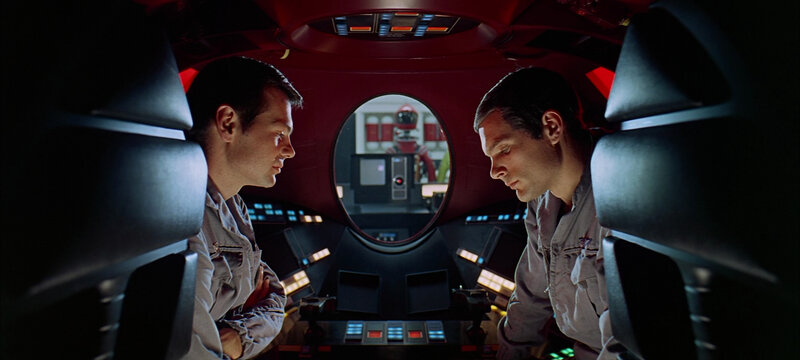 Two Men in Spaceship Cockpit