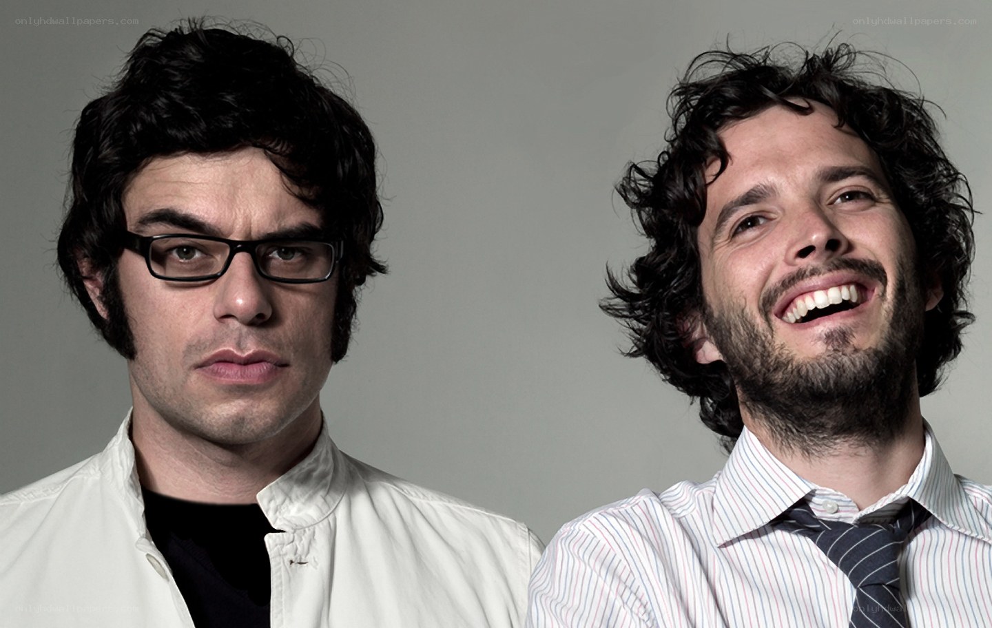 two men in studio portrait
