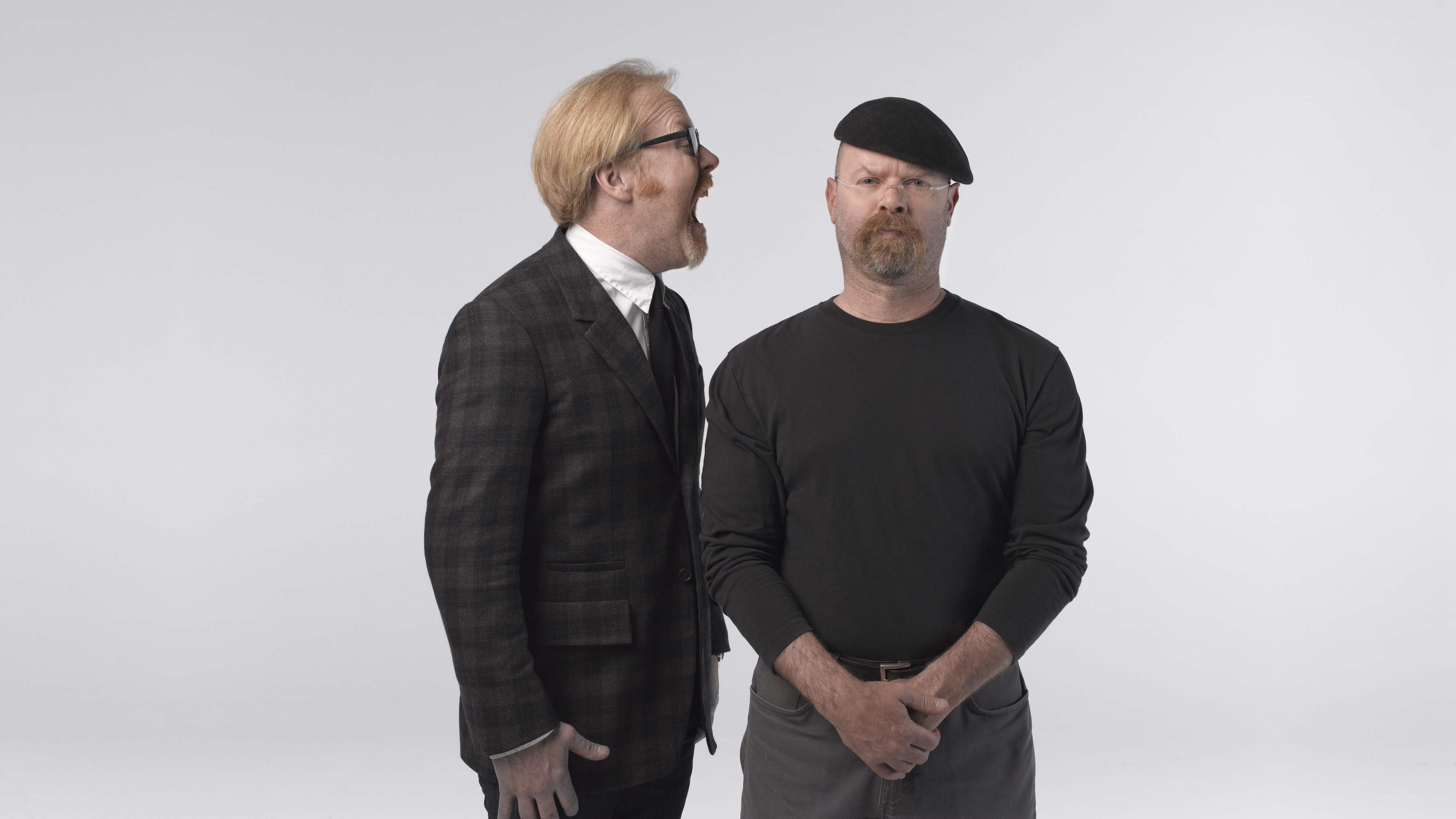 two men in studio portrait