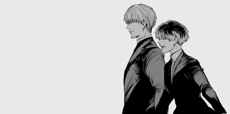 Two Men in Suits — Black, Calm