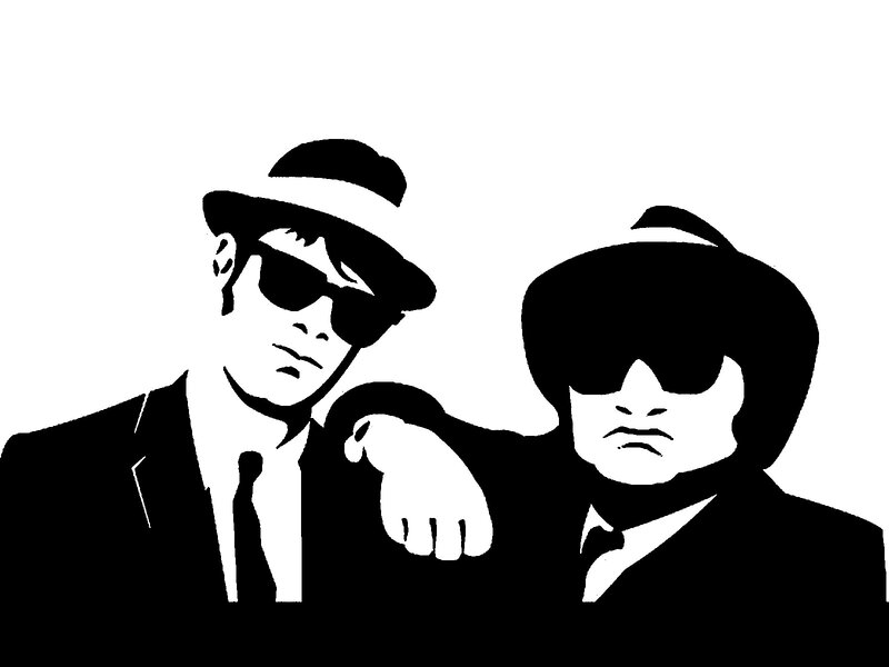 Two Men in Suits — Black, Confident, Illustration