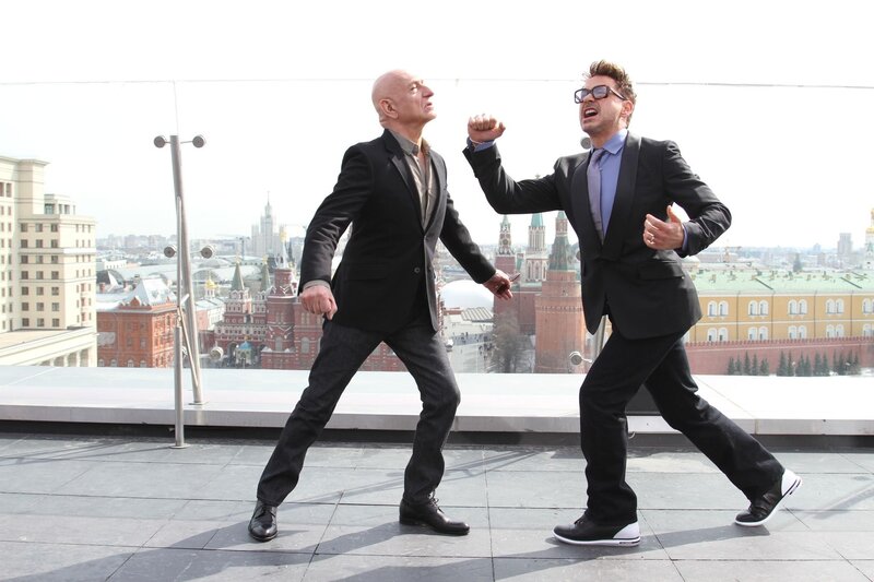 Two Men in Suits — Black, Dramatic, Afternoon, Photograph, Glasses, Cityscape