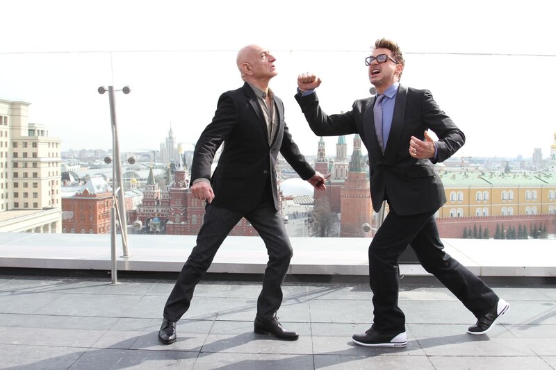 Two Men in Suits — Black, Dramatic, Afternoon, Photograph