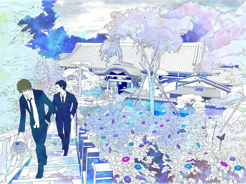 Two Men in Suits — Blue, Serene