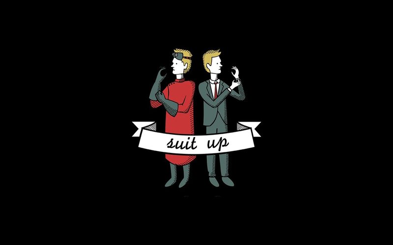 two men in suits illustration