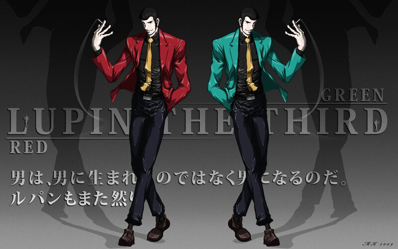 Two Men in Suits — Red