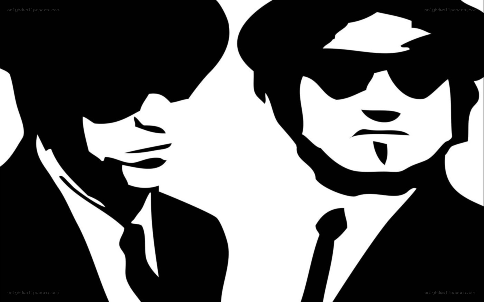 two men in suits silhouette