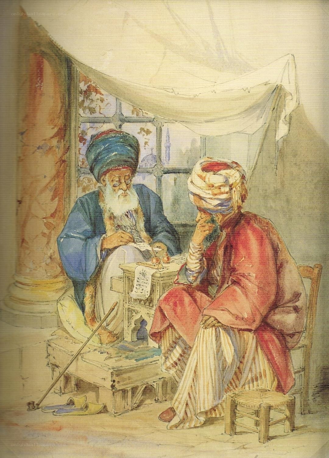Two men in traditional attire