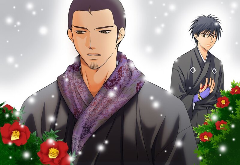 Two men in traditional Japanese attire