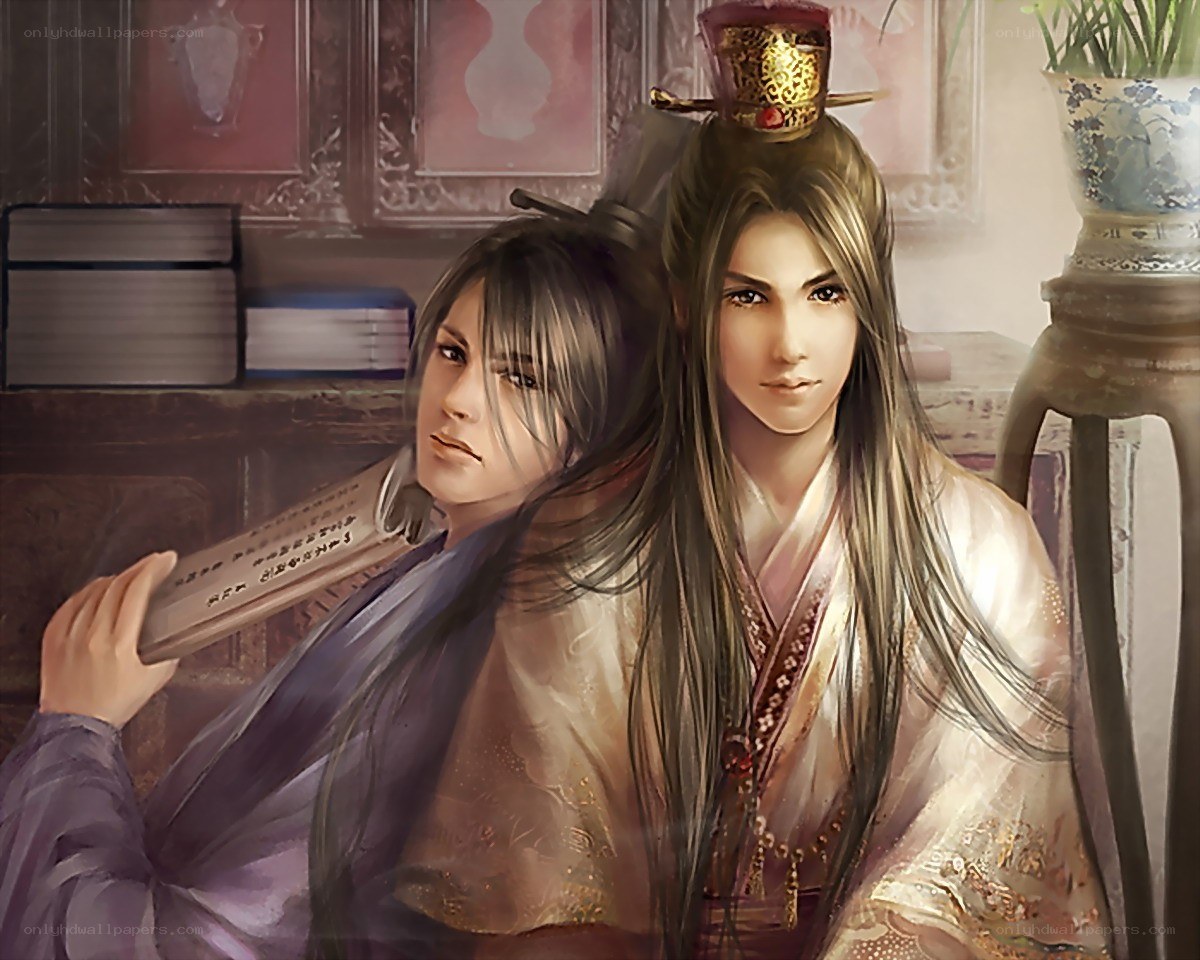 Two men in traditional robes