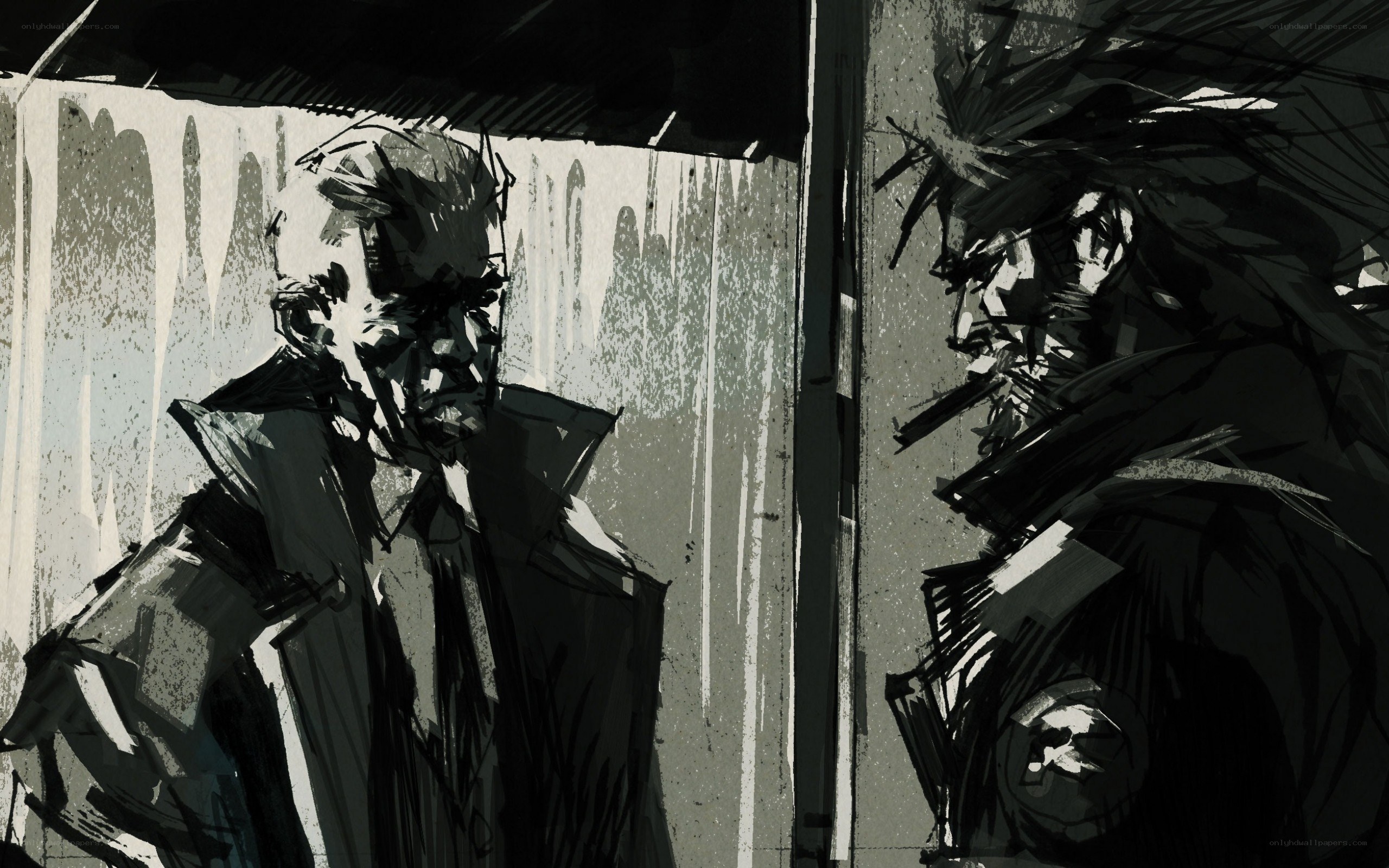 two men in trench coats