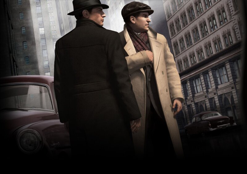 two men in trench coats
