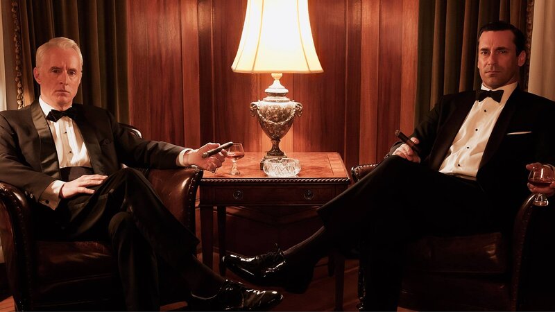 Two Men in Tuxedos — Brown