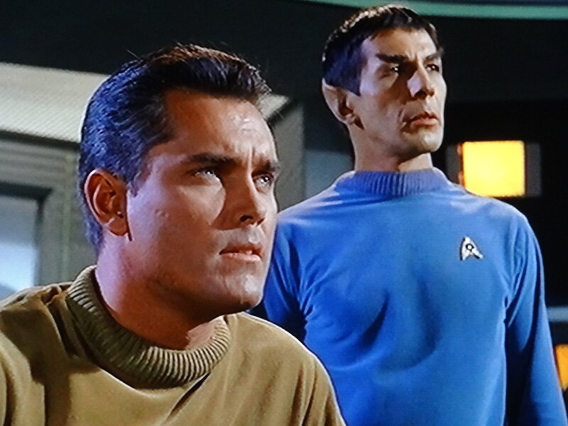 Two Men in Uniforms — Blue, Serious