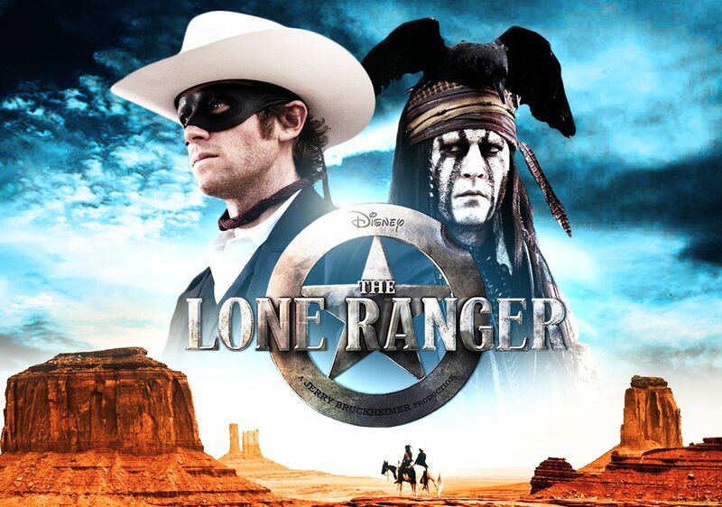 Two Men in Western Attire — Blue, Dramatic