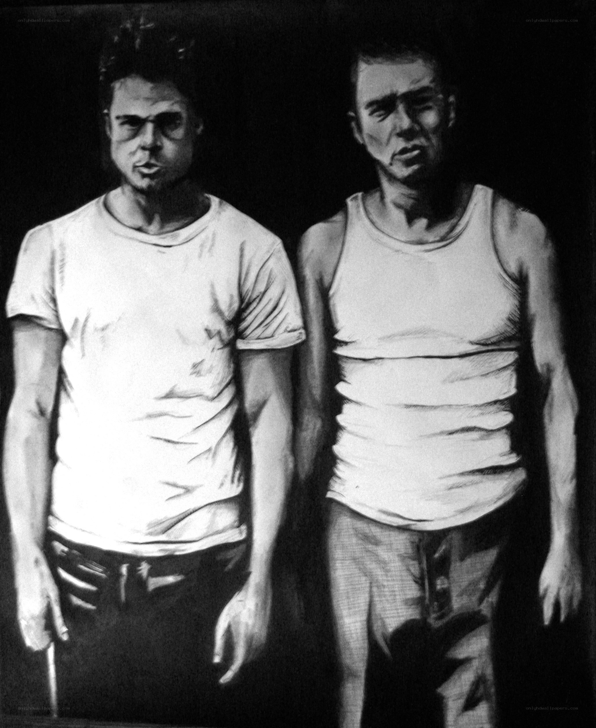 two men in white shirts