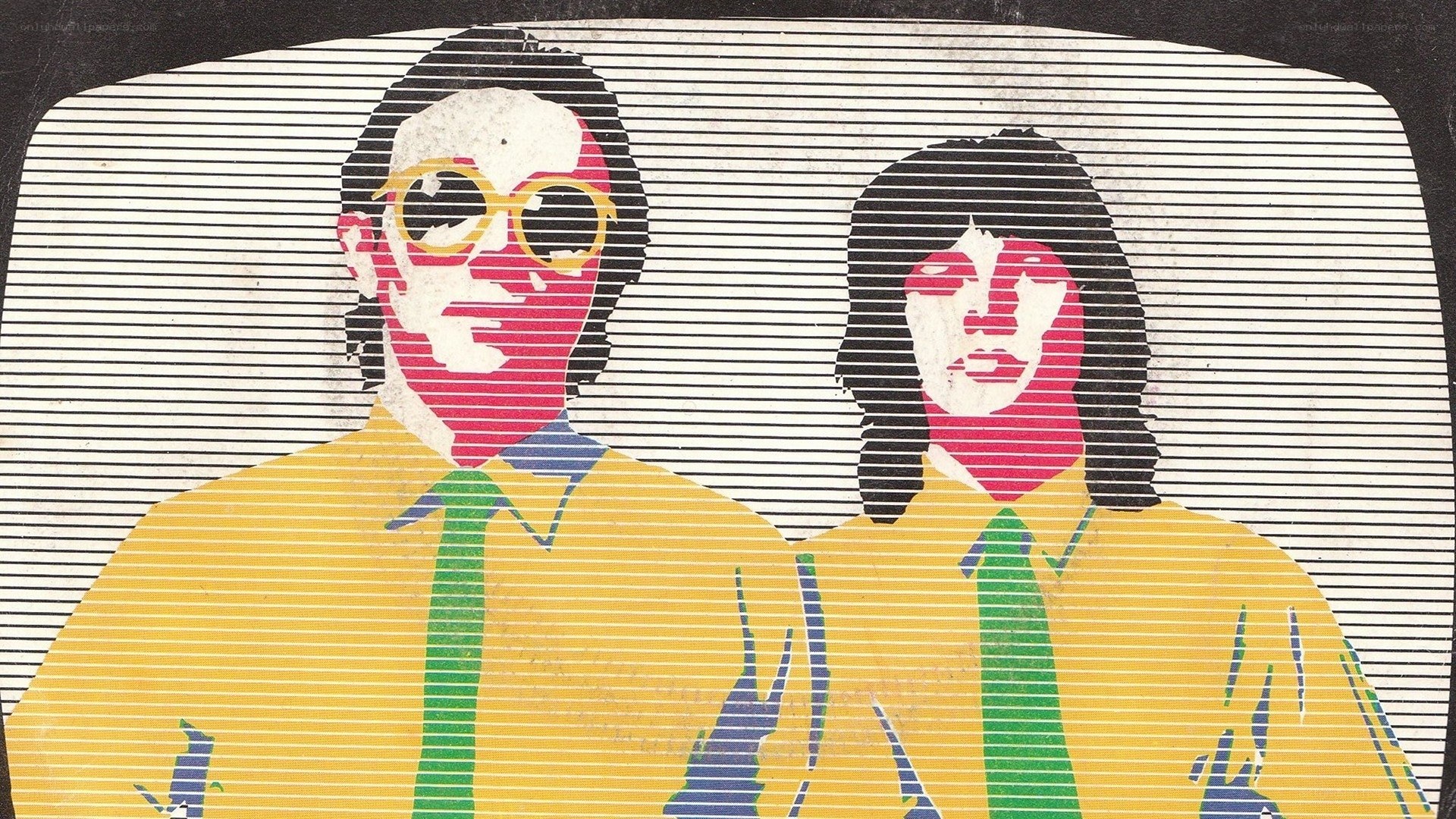 two men in yellow shirts