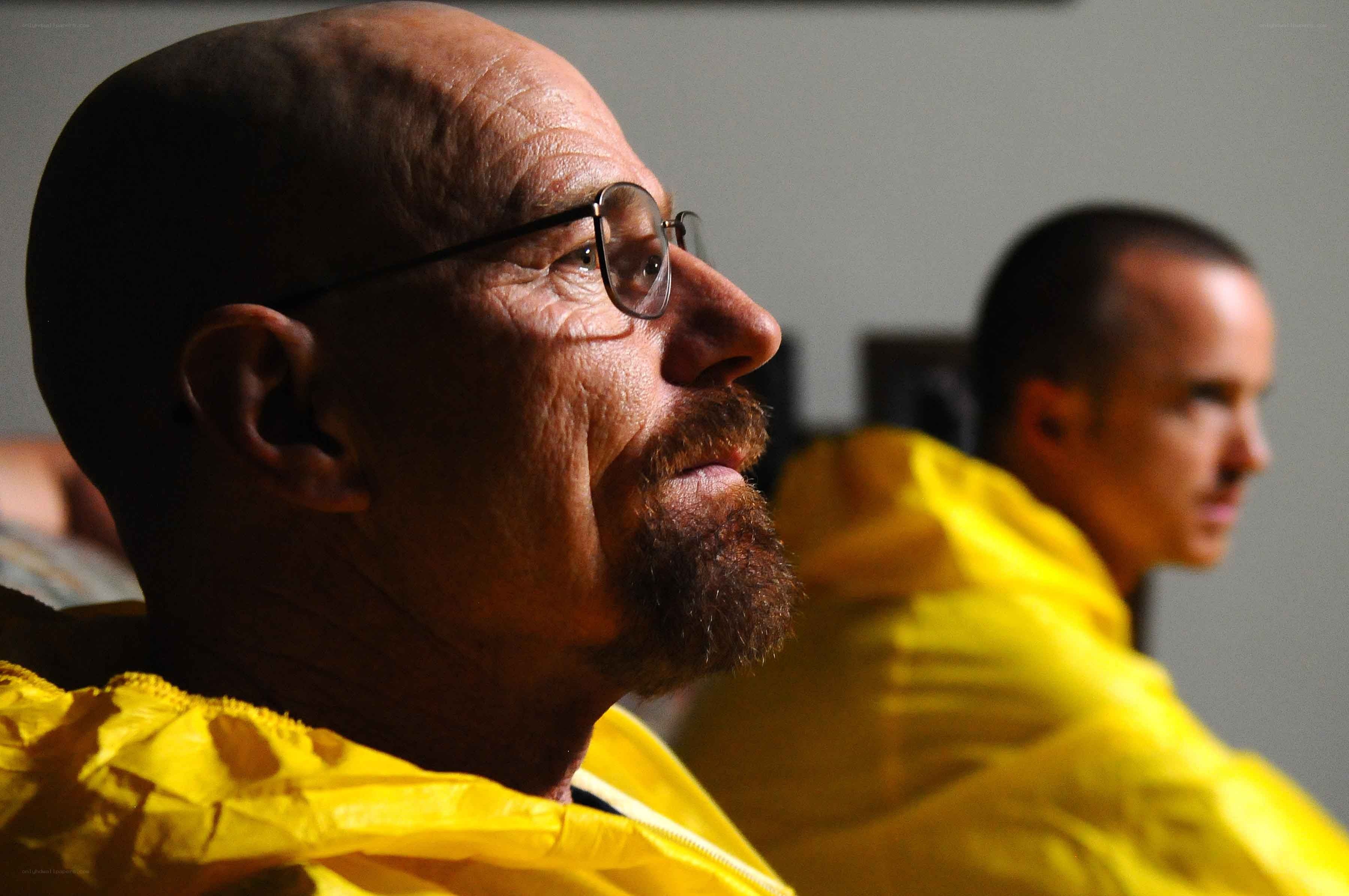 Two men in yellow suits