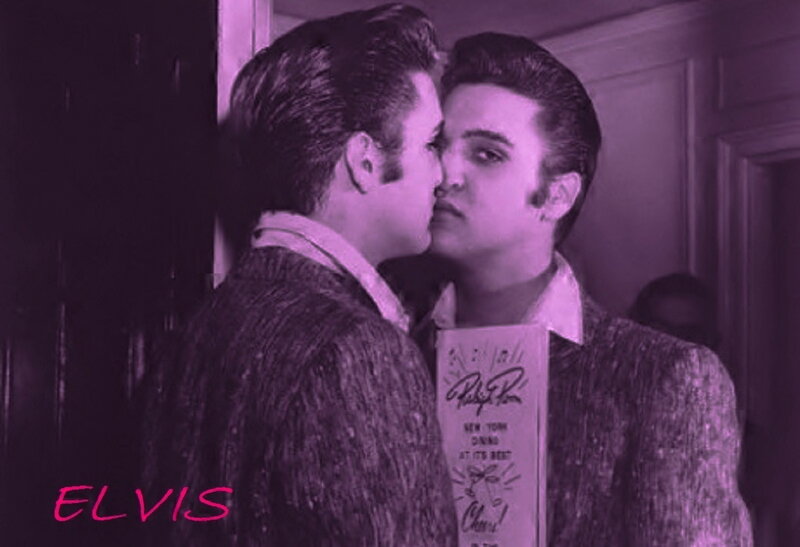 Two Men Kissing — Purple