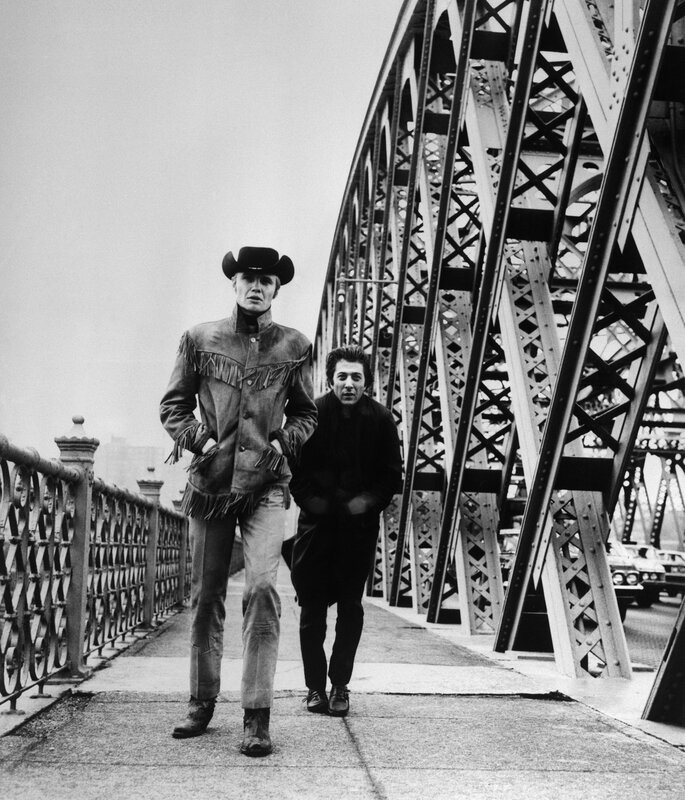 Two men on a bridge