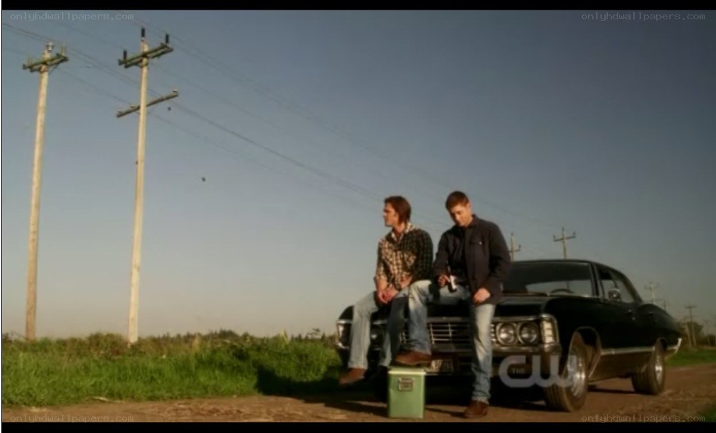 two men on a car hood