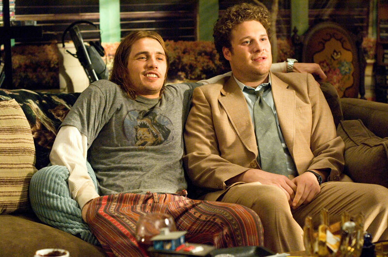 Two men on a couch