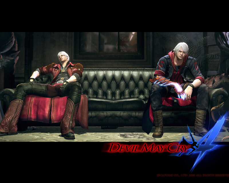 Two Men on a Couch — Black, Dramatic, 3d Render, Boots