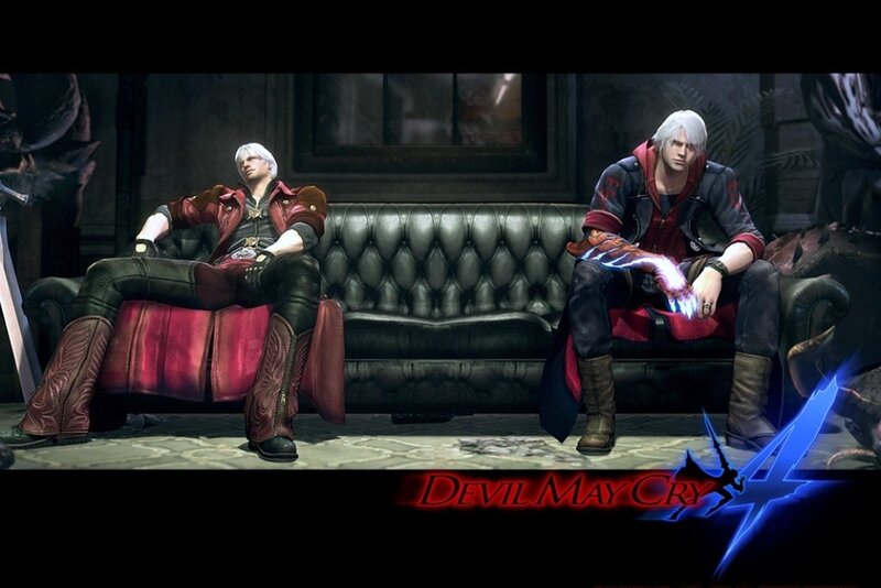 Two Men on a Couch — Black, Dramatic, Night